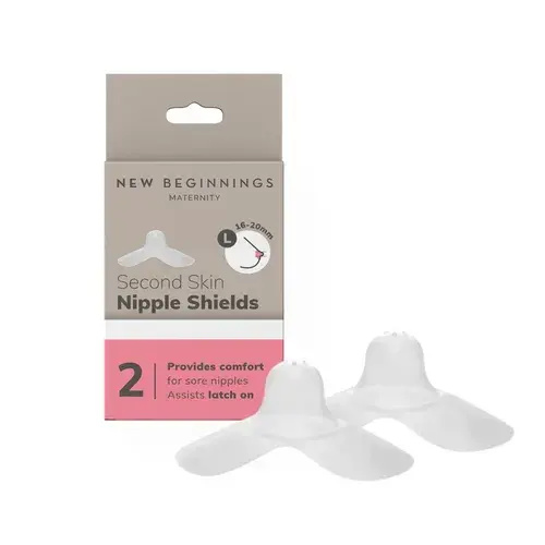 New Beginnings Silicone Nipple Shields (L) | Baby Bunting AU
