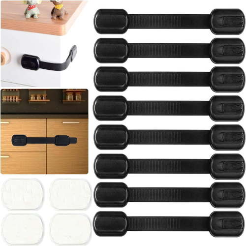 BTideas Baby Locks, 8 Pack Safety Baby Proofing Cabinets, Child Proof Cabinet Drawer Door Locks