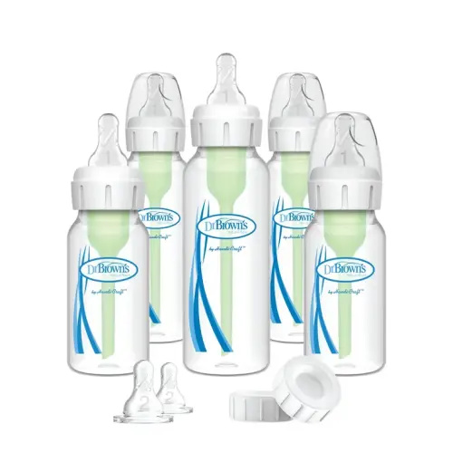 "Kit 5 Teteros Dr Brown Bebe Recien Nacido Chupo Nv-1y2(0-6m)"