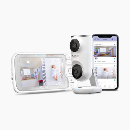 Hubble Connected Nursery Pal Dual Vision: 5" Smart HD Dual Camera Baby Monitor with Touch Screen Viewer