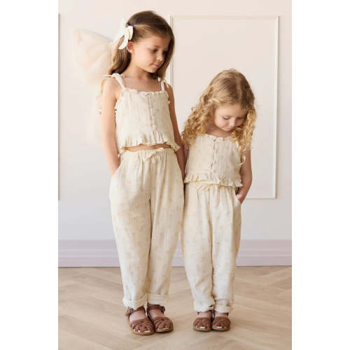 Organic Cotton Muslin Cordelia Pants - Pauline Chamomile