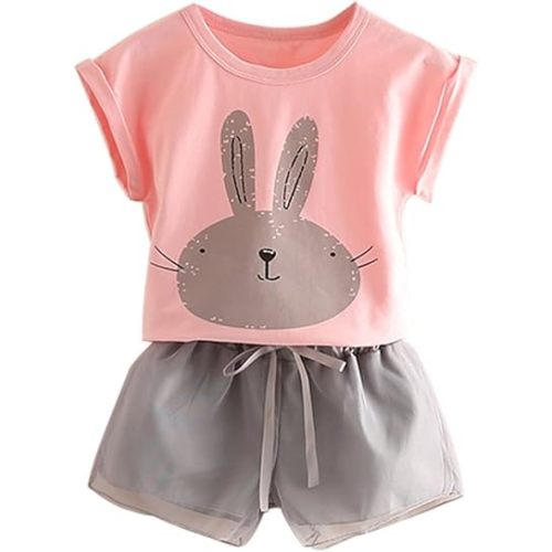 Mud Kingdom Infant Toddler Girls Tulle Skirts Set Outfit T-Shirts Cute Print Casual Summer