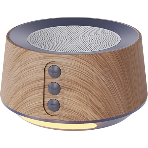 Letsfit White Noise Machine for Adults Sleep & Relaxation - Wood Grain, White Noise Machine with adjustable night light