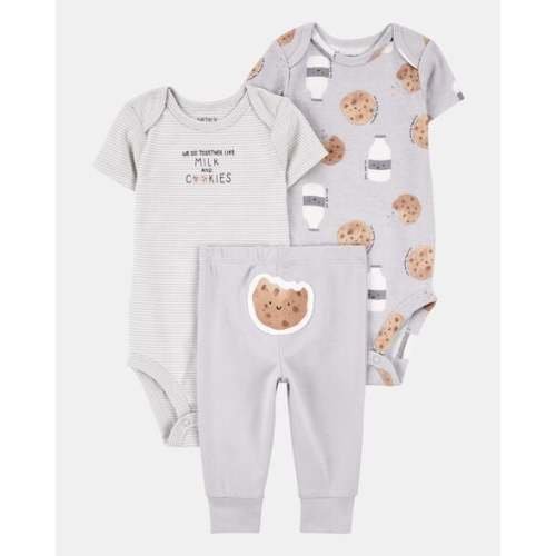 Baby 3-Piece Milk & Cookies Little Character Set® - Grey | Carter's