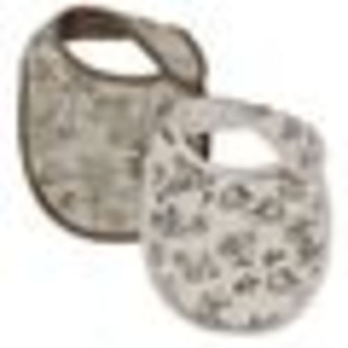 Oilo Assorted 2-Pack Organic Cotton Muslin Baby Bibs in Eggshell/Bark at Nordstrom