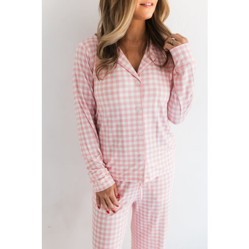 Blush Gingham Women's Set – In My Jammers