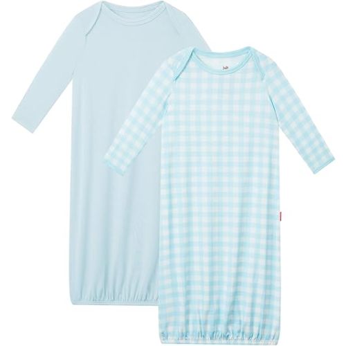 Bamboo Viscose 2-Pack Baby Gowns for Boys and Girls Long Sleeve Infant and Newborn Sleepers