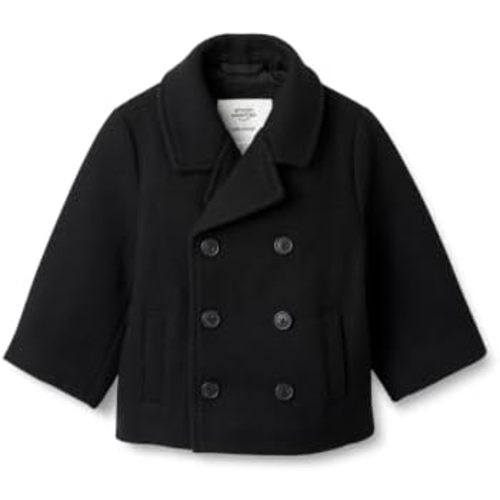 Amazon Essentials x Sofia Grainge Toddler and Baby Boys' Wool Blend Double-Breasted Coat, Insulated Quilted Lining