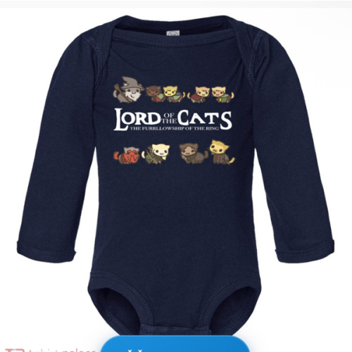 Lord Of The Cats The Furrllowship Of The Ring Baby Long Slee