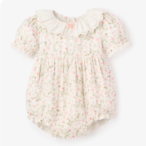 Folklore Floral Organic Muslin Bubble – Elegant Baby