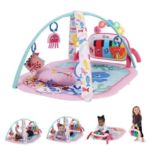 Baby Einstein 4-in-1 Kickin' Tunes Music and Language Discovery Play Gym - Ocean Explorers Jellyfish Jamboree/Pink