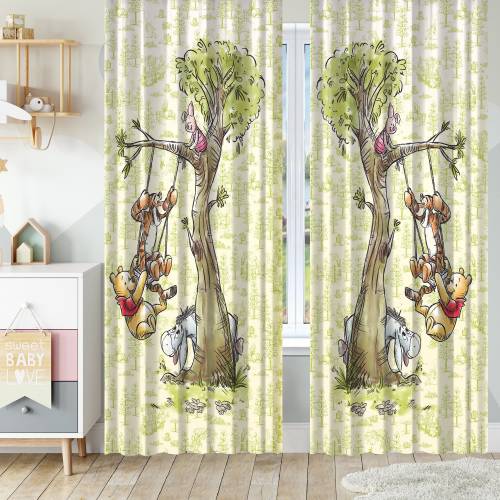 Winnie the Pooh Curtain: Kids Room Decor, Nursery Curtain