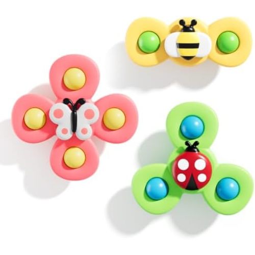 Suction Cup Spinner Airplane Travel Toys for 1 Year Old Boy Girl