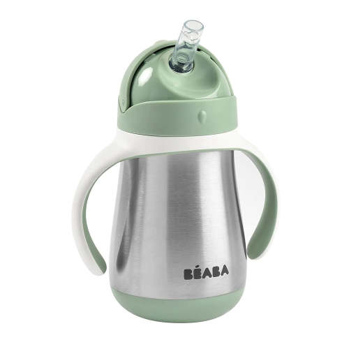Stainless Steel Straw Sippy Cup - Sage
