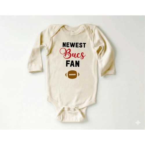 Newest Bucs Fan Baby Onesie, Buccaneers Football Bodysuit