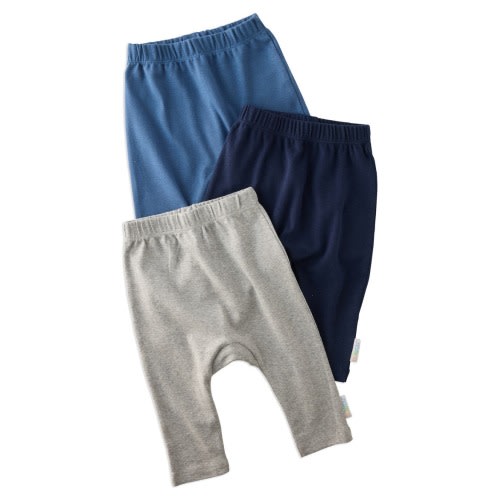 Harlowe Organic Cotton Assorted 3-Pack Harem Pants, 6-9M