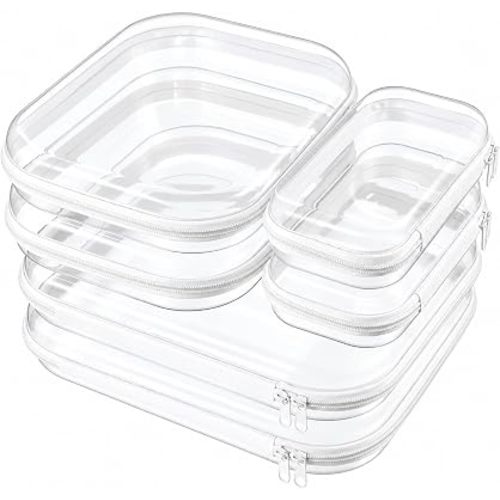 Clear Hard Shell Zipper Cases, Diaper Bag Organizer Pouches