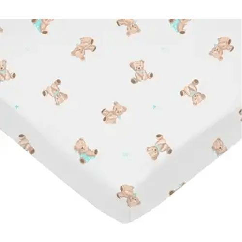 American Baby Company Cotton Fitted Mini Crib Sheet 38x24, Bear