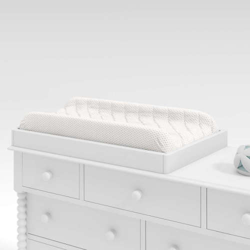 White Wood Baby Changing Table Topper
