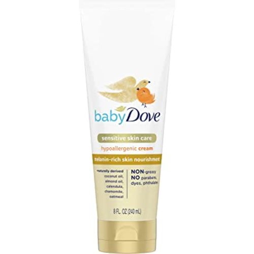 Baby Dove Sensitive Baby Cream Baby Skin Care Melanin-rich Skin Nourishment Hypoallergenic and Non-greasy 8 oz