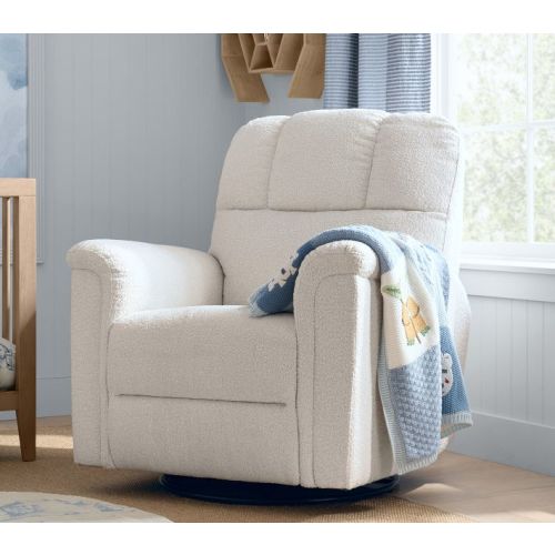 Lullaby Manual Recliner Heathered Chenille Pebble
