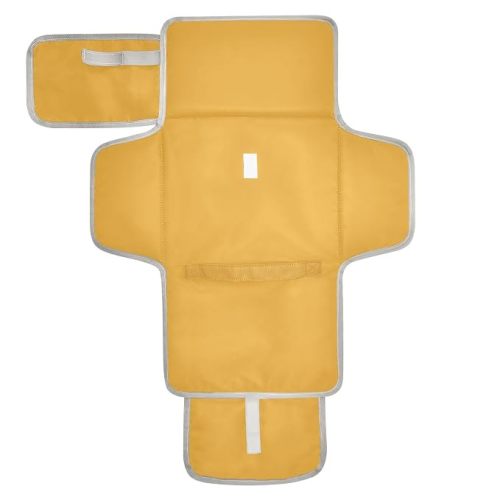 Yellow Orange Portable Changing Pad for Unisex Baby Toddler Waterproof Foldable Baby Changing Mat with Pillow & Shoulder Strap Travel Changing Kit for Dresser Gift Home Traveling Walking Hiking