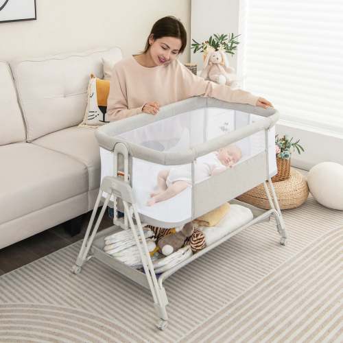 Portable Bedside Sleeper for Baby with 7 Adjustable Heights