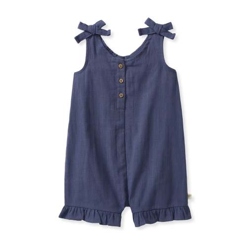Check Gauze Blue Girl Romper - Blue Smoke – Burt's Bees Baby