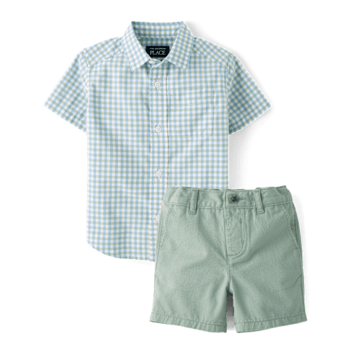 Baby And Toddler Boys Gingham 2-Piece Outfit Set - Multi