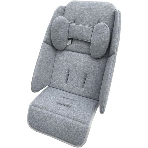 Stroller Infant Liner Seat Cushion Compatible with Uppababy Vista, Vista V2, Vista V3, Cruz V2, Rumbleseat V2, Skin Friendly Fabric (Light Gray)