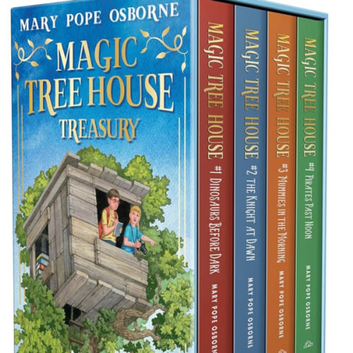 Magic Tree House 1-4 Treasury Boxed Set: Dinosaurs Before Dark; The Knight at Dawn; Mummies in the Morning; Pirates Past Noon