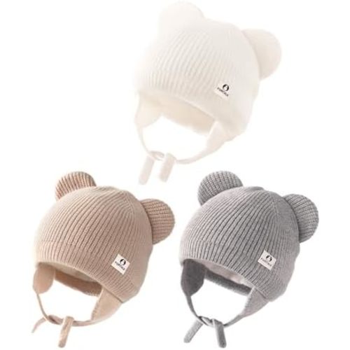 FURTALK Baby Infant Winter Hat Toddler Beanie with Bear Ear Boys Girls Soft Warm Cap