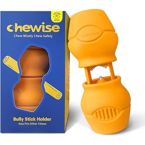 PetClan Chewise Bully Stick Holder, Improved Bully Sticks Holder, Ultimate Secure Heavy Duty, BPA-Free Safety Device to Prevent Choking, Fits Various Bully Sticks and Dog Sizes