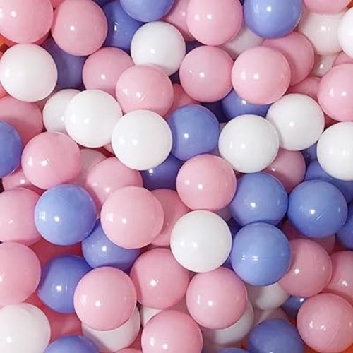 MoonxHome Ball Pit Balls for Toddlers, BPA Free Crush Proof Plastic Toy Balls for Ball Pit, Children's Pool Water Toys, Macaron Ocean Balls for Play Tent 2.15 Inch Pack of 100 200 500 800 1000