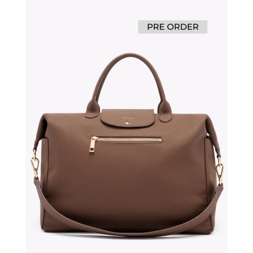 Milana Carryall | Designer Baby Bag - Vegan Leather - Sand – Neuwborne the label