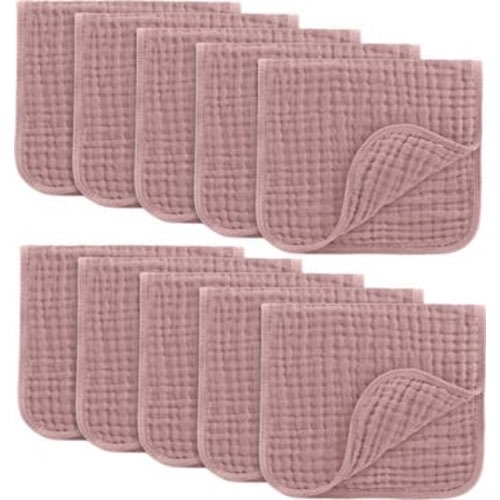 Muslin Burp Cloths - Pack of 10