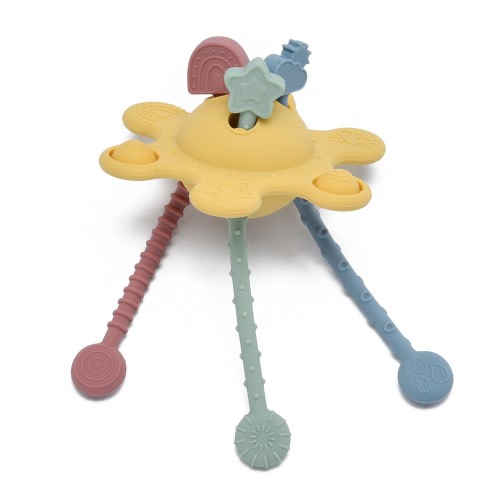 Little Rawr Silicone Pull & Play Yellow Small