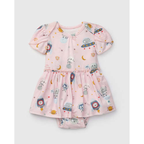 TENCEL™ Short Sleeve Bodysuit Dress - Astro Explorers