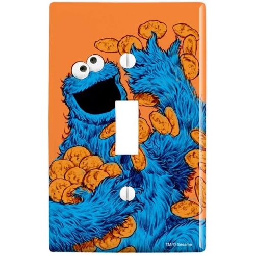 GRAPHICS & MORE Sesame Street Vintage Cookie Monster Plastic Wall Decor Toggle Light Switch Plate Cover