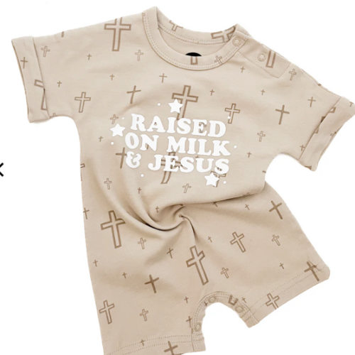Raised on Milk & Jesus Cross Jumpsuit – OUR HOUSE ABOVE