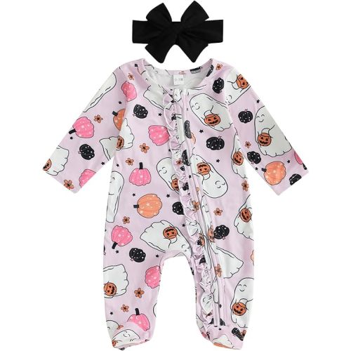 Kuriozud Newborn Baby Girl Boy Footie Romper One Piece Jumpsuit Sleeper Infant Clothes