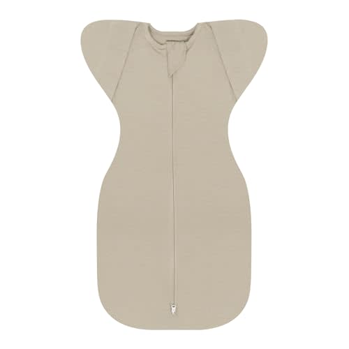 MEXXI Swaddle Baby Sleep Sack with Arms Up, Baby Transitional Swaddle with Double Zipper, 0.5 TOG, 13-19 lbs, M