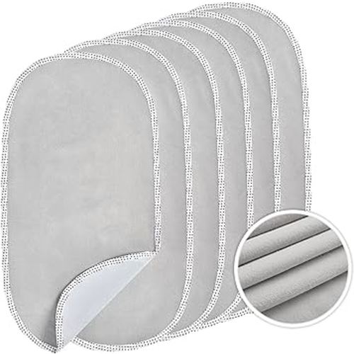 TILLYOU Changing Pad Liners 6PK - Waterproof Flannel Cotton, 27" x 13" - Perfect for Baby Diaper Changing Needs, Gray