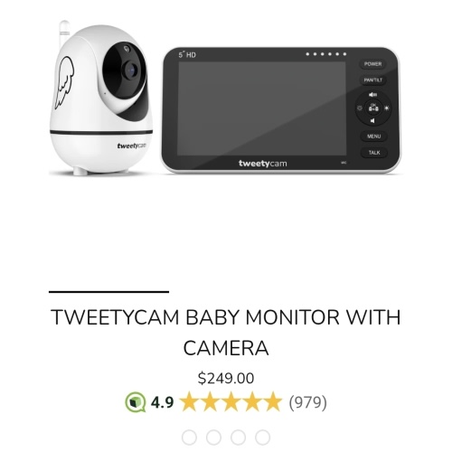 Tweetycam Baby monitor with camera