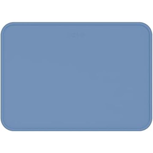 Lalo Silicone Placemat for Toddlers & Babies - Non-Slip Kids Placemat for Restaurants & Dining Tables - Non-Toxic & BPA Free Safe - for Ages of 4 Months and Up - Blueberry