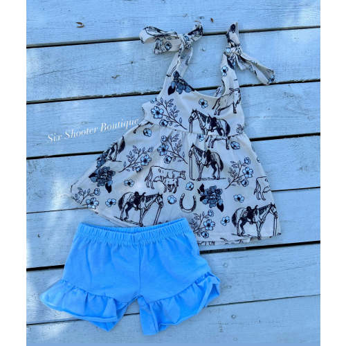 Cowgirl summer tank / shorts set (sale)