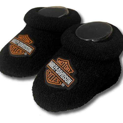 Harley-Davidson Baby Boys' Infant Cozy Knit Bootie Socks