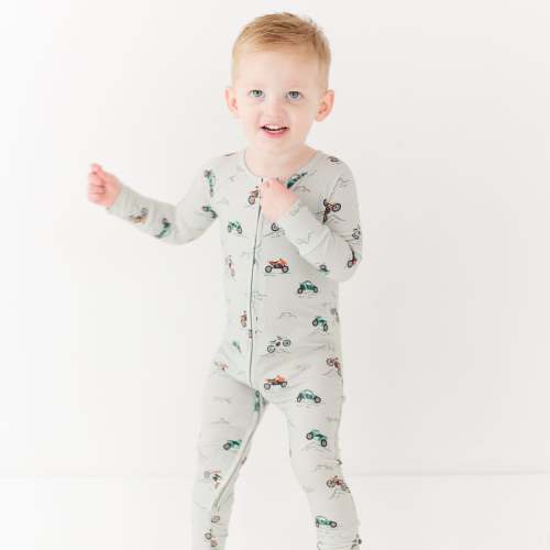 Little Riders Small Ribbed Zip Romper
