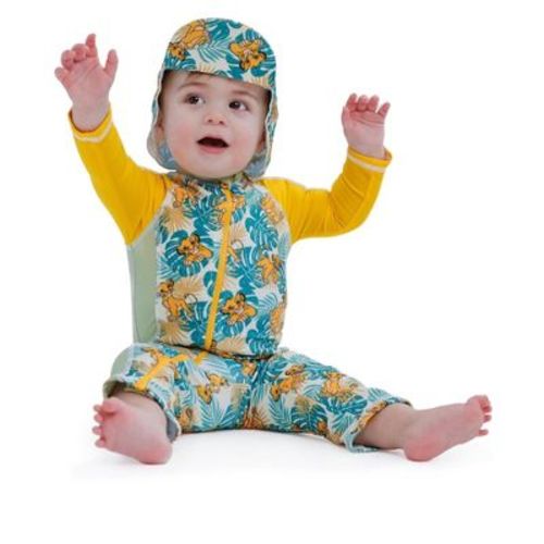 Disney UPF 50+ Raglan Sunsuit and Swim Hat Swimwear Set Newborn to Infant
