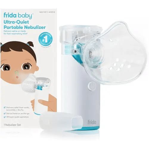 Frida Baby Nebulizer for Babies, Portable Nebulizer for Kids, Babies, Infants & Adults, Ultra-Quiet Handheld Nebulizer with Mask + Diffuser, Congestion + Flu Relief